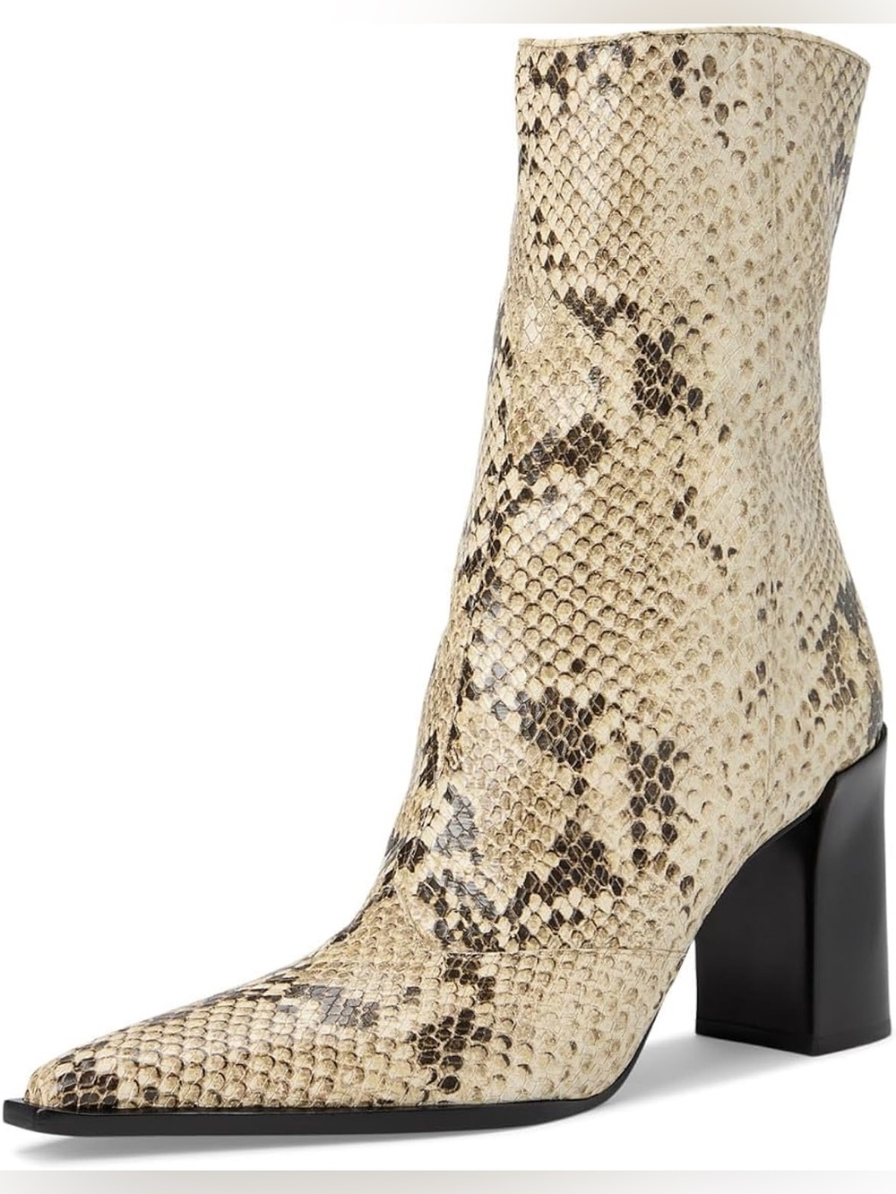 Schutz Boots Sz Various Rafaella Snake-Print Pointed Toe Ankle Bootie Feminine